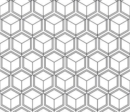 Vector seamless geometric pattern. Classic Chinese ancient fully editable Stock Illustration