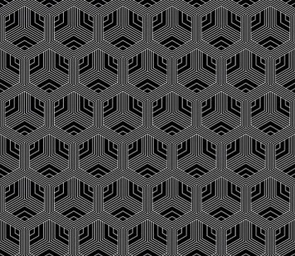 Vector seamless geometric pattern. Classic Chinese ancient fully editable Stock Illustration