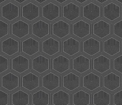 Vector seamless geometric pattern. Classic Chinese ancient fully editable Stock Illustration