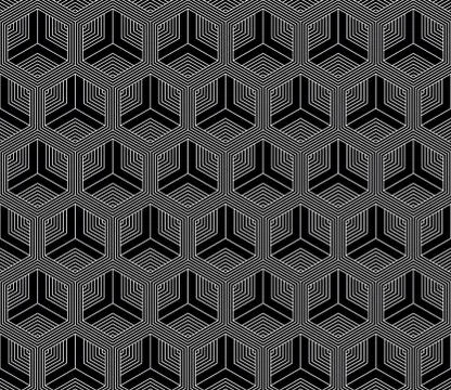 Vector seamless geometric pattern. Classic Chinese ancient fully editable Stock Illustration