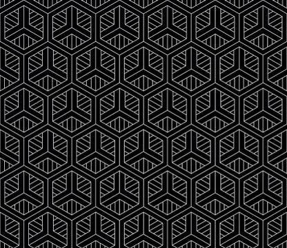 Vector seamless geometric pattern. Classic Chinese ancient fully editable Illustrazione stock