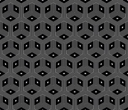 Vector seamless geometric pattern. Classic Chinese ancient fully editable Stock Illustration