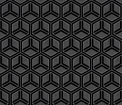 Vector seamless geometric pattern. Classic Chinese ancient fully editable Stock Illustration