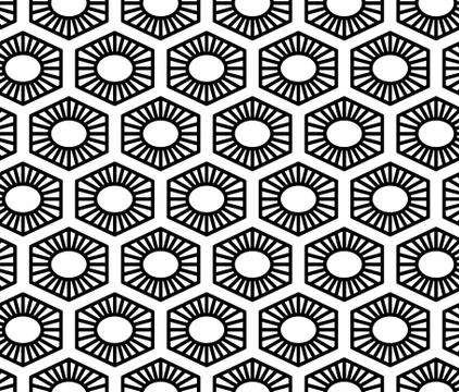 Vector seamless geometric pattern. Classic Chinese ancient ornament Stock Illustration
