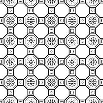 Vector seamless geometric pattern. Classic Chinese ancient ornament Stock Illustration