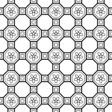 Vector seamless geometric pattern. Classic Chinese ancient ornament Stock Illustration