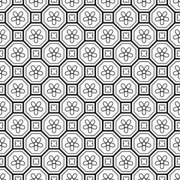 Vector seamless geometric pattern. Classic Chinese ancient ornament Stock Illustration