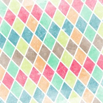 Vector seamless geometric pattern with colorful rombs Stock Illustration