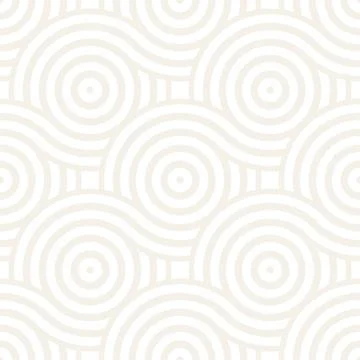 Vector seamless geometric pattern composed with circles and lines. Modern s.. Stock Illustration