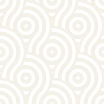 Vector seamless geometric pattern composed with circles and lines. Modern s.. Stock Illustration