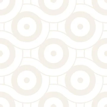 Vector seamless geometric pattern composed with circles and lines. Modern sty Stock Illustration