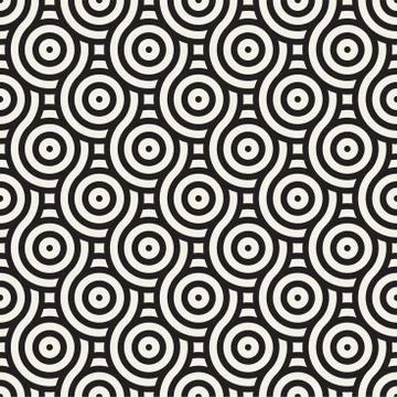 Vector seamless geometric pattern composed with circles and lines. Modern sty イラスト素材