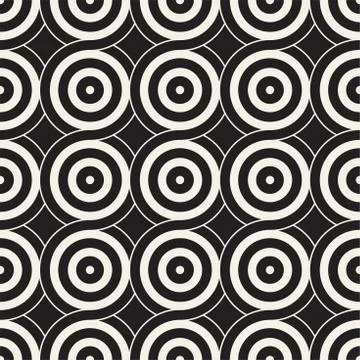 Vector seamless geometric pattern composed with circles and lines. Modern sty Stock Illustration