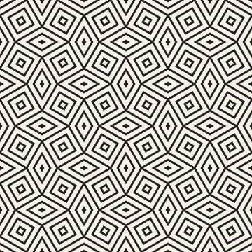 Vector seamless geometric pattern. Contemporary stylish tiles. Polygonal linear Stock Illustration
