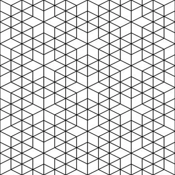 Vector seamless geometric pattern - creative ornamental design. Trendy linear Illustrazione stock