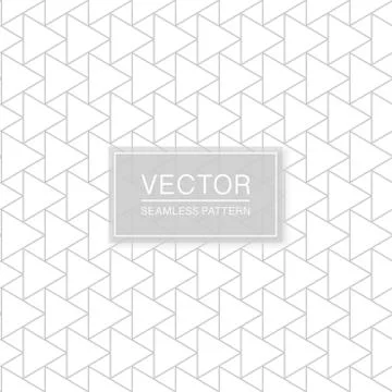 Vector seamless geometric pattern - creative triangle white and grey texture Stock Illustration