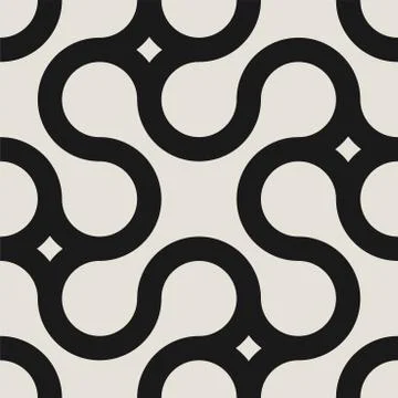 Vector seamless geometric pattern with creative shapes. Endless monochrome 库存插图