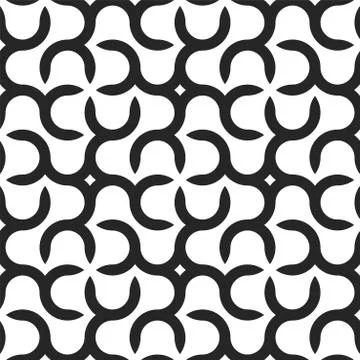 Vector seamless geometric pattern with creative shapes. Endless monochrome Иллюстрация