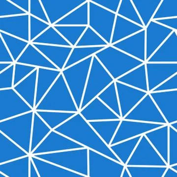 Vector seamless geometric pattern - creative triangle texture. Blue abstract Stock Illustration