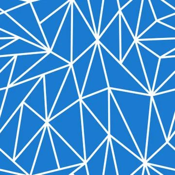 Vector seamless geometric pattern. Creative endless polygonal design. Blue 库存插图