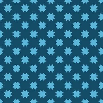 Vector seamless geometric pattern. Dark blue winter background. Stock Illustration