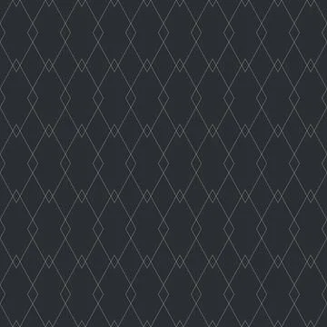 Vector seamless geometric pattern - dark grid texture. Stylish ornamental Stock Illustration