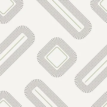 Vector seamless geometric pattern of dots and lines Stock Illustration