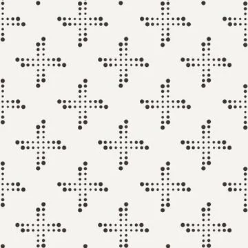 Vector seamless geometric pattern of dots of different sizes 库存插图