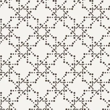 Vector seamless geometric pattern of dots of different sizes Stock Illustration