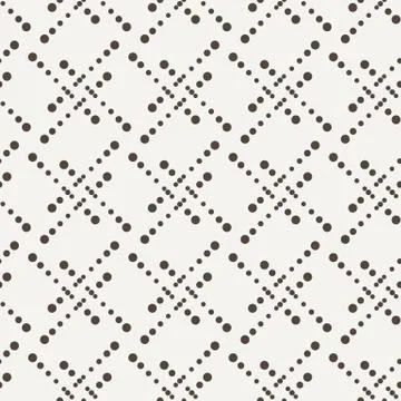 Vector seamless geometric pattern of dots of different sizes Stock Illustration