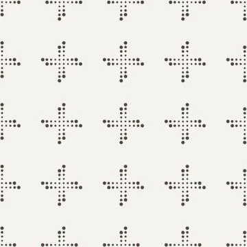 Vector seamless geometric pattern of dots of different sizes Illustrazione stock