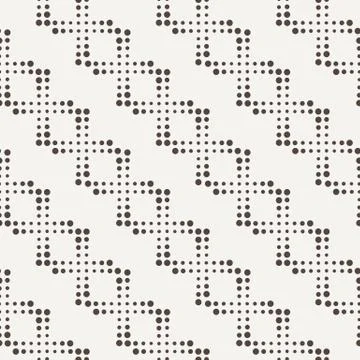 Vector seamless geometric pattern of dots of different sizes 库存插图