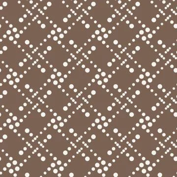 Vector seamless geometric pattern of dots of different sizes Stock Illustration