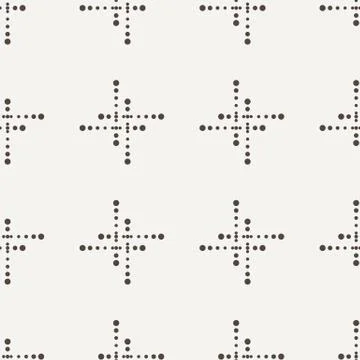 Vector seamless geometric pattern of dots of different sizes Illustrazione stock