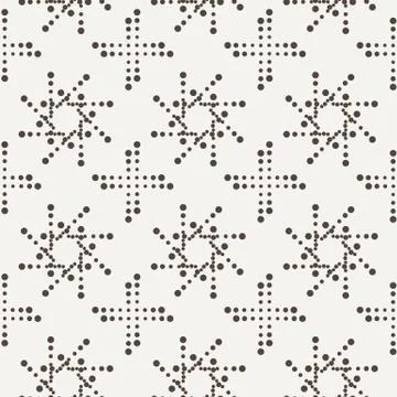 Vector seamless geometric pattern of dots of different sizes Illustrazione stock