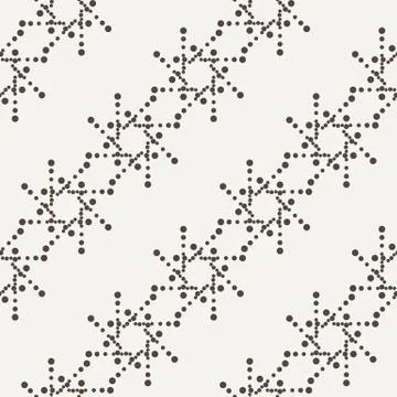 Vector seamless geometric pattern of dots of different sizes Stock Illustration
