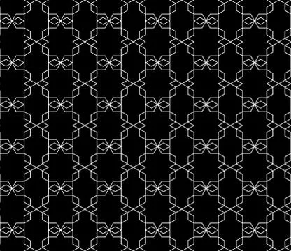 Vector seamless geometric pattern with editable weight of stroke Stock Illustration