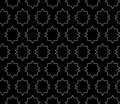 Vector seamless geometric pattern with editable weight of stroke Illustrazione stock