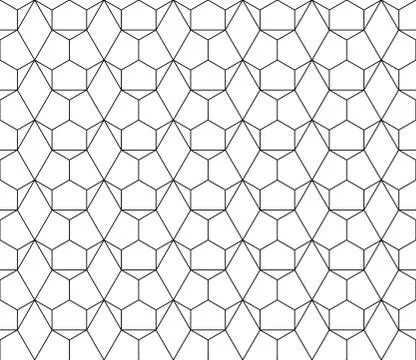 Vector seamless geometric pattern with editable weight of stroke 库存插图