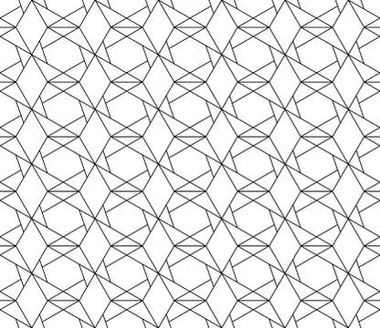 Vector seamless geometric pattern with editable weight of stroke Illustrazione stock