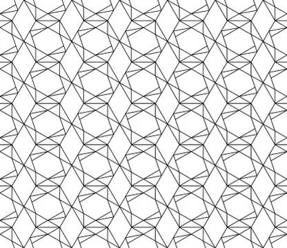 Vector seamless geometric pattern with editable weight of stroke Illustrazione stock