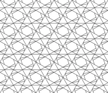 Vector seamless geometric pattern with editable weight of stroke Stock Illustration