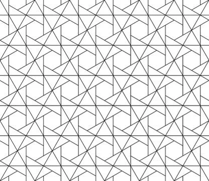 Vector seamless geometric pattern with editable weight of stroke 库存插图