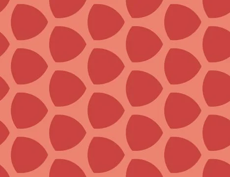 Vector seamless geometric pattern. Half lemon shapes in dark red color, light Stock Illustration
