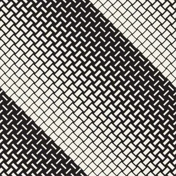 Vector Seamless Geometric Pattern. Halftone gradient color transition. Wove.. Illustrazione stock