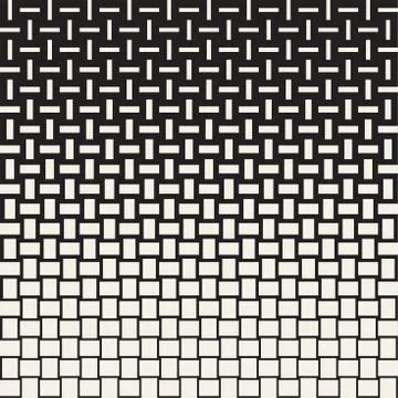 Vector Seamless Geometric Pattern. Halftone gradient color transition. Wove.. イラスト素材