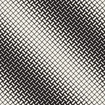 Vector Seamless Geometric Pattern. Halftone gradient color transition. Wove.. Stock Illustration