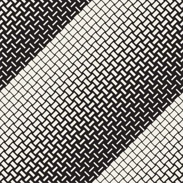 Vector Seamless Geometric Pattern. Halftone gradient color transition. Wove.. Stock Illustration