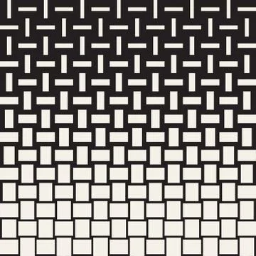 Vector Seamless Geometric Pattern. Halftone gradient color transition. Wove.. Stock Illustration