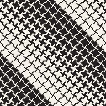 Vector Seamless Geometric Pattern. Halftone gradient color transition. Wove.. Stock Illustration